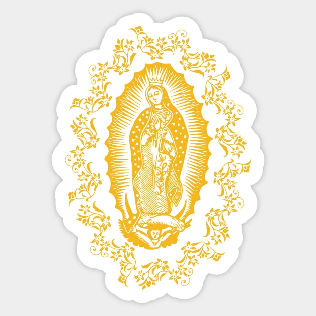 Our Lady of Guadalupe Sticker by soulfulprintss8